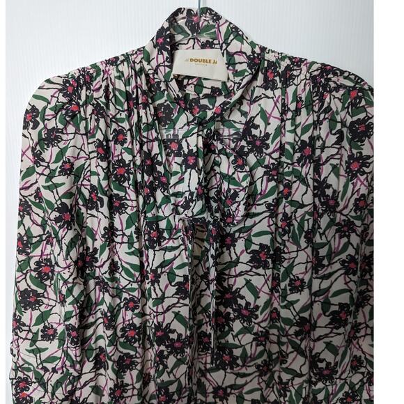 La DoubleJ × Mantero Good Witch Dress Scrambled Print Double Georgette Italy M - Picture 4 of 12